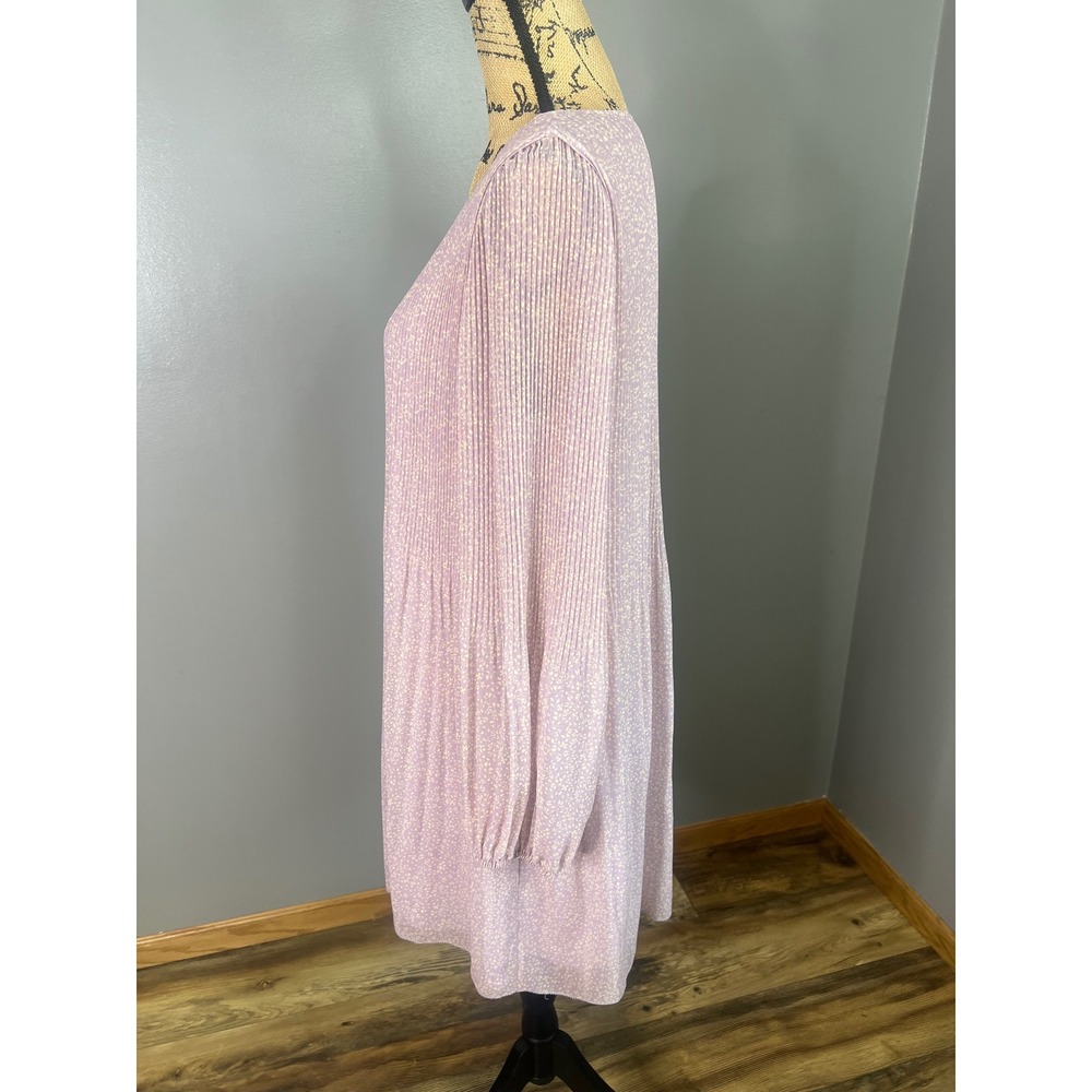 Aritzia Wilfred daydreamer mini dress blush pink pleated large party feminine - Picture 7 of 9